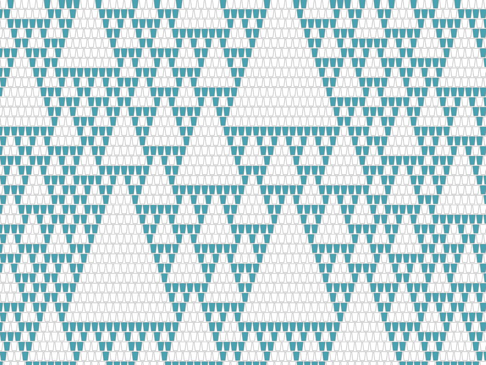 Color chart showing a pattern of teal triangles
