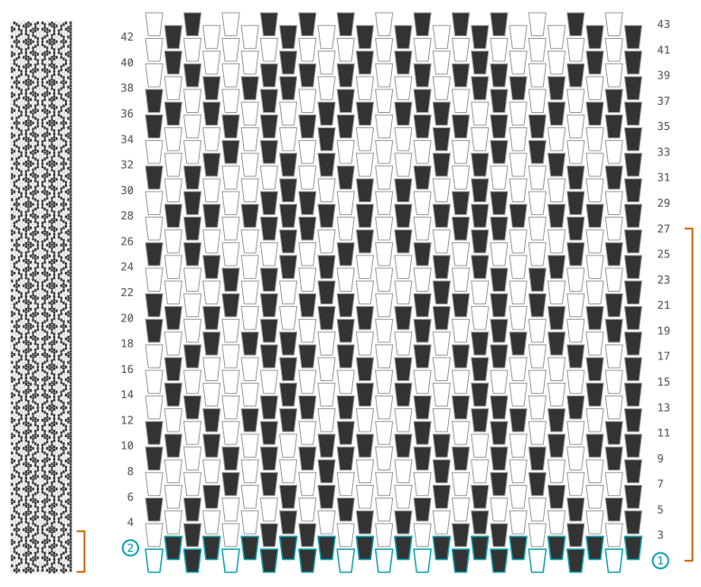 Color chart for Argyle Cascade variant 4